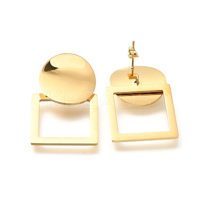 304 Stainless Steel Stud Earrings EJEW-R012-01G-1