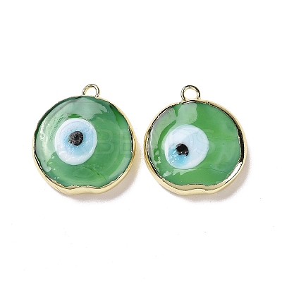 Handmade Lampwork Pendants LAMP-P057-03G-07-1