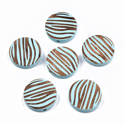 Painted Natural Wood Beads WOOD-T021-50B-02-1