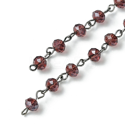 Handmade Glass Beaded Chains for Necklaces Bracelets Making AJEW-JB00132-02-1