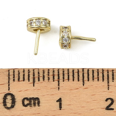 Brass Micro Pave Clear Cubic Zirconia Peg Bails LS-KK-C107-12G-1