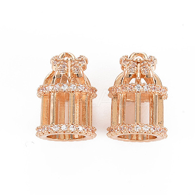 Rack Plating Brass Micro Pave Clear Cubic Zirconia Pendants LS-X-KK-T060-17-RS-1