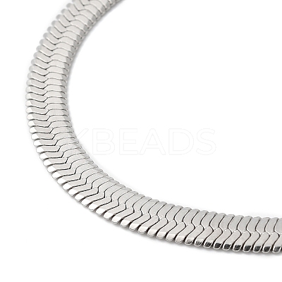 Non-Tarnish 304 Stainless Steel Herringbone Chain Bracelet for Men Women LS-BJEW-Q998-01P-1