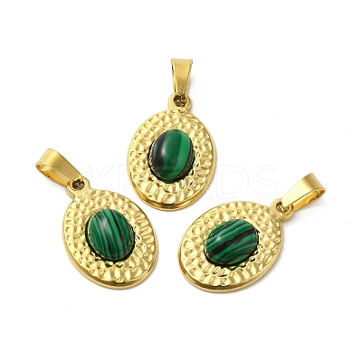 Natural Malachite Pendants LS-STAS-C094-01G-04-1