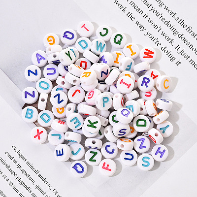 Opaque White Acrylic Beads SACR-YW0001-23F-1