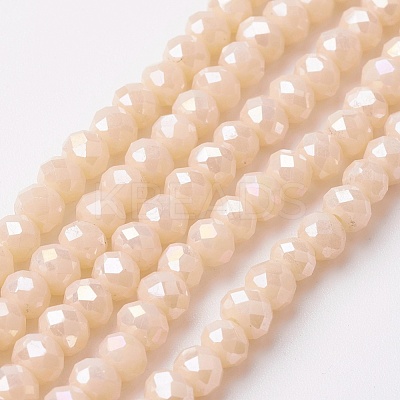 Electroplate Glass Beads Strands EGLA-F124-FR-A02-1