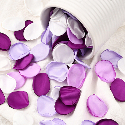 Polyester Artificial Rose Flower Petals AJEW-WH20067-107A-1