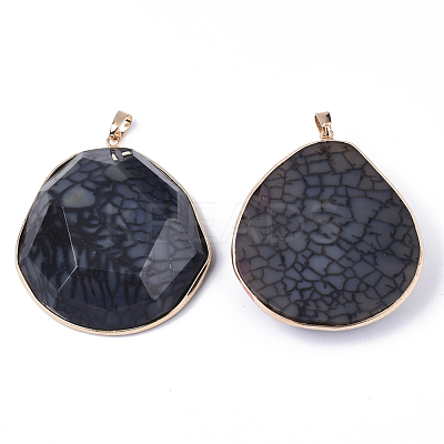 Natural Crackle Agate Big Pendants G-R469-05A-1
