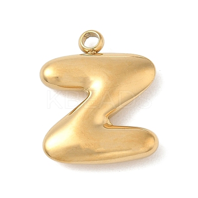 304 Stainless Steel Initial Pendants STAS-S186-12Z-G-1