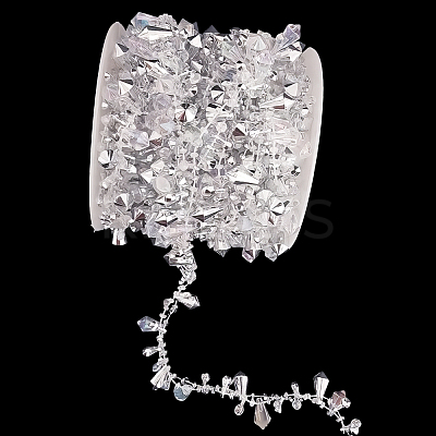 1 Roll Handmade Resin Teardrop Beaded Chains DIY-CN0003-52A-1