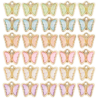 30Pcs Glass Pendants FIND-SC0015-11-1