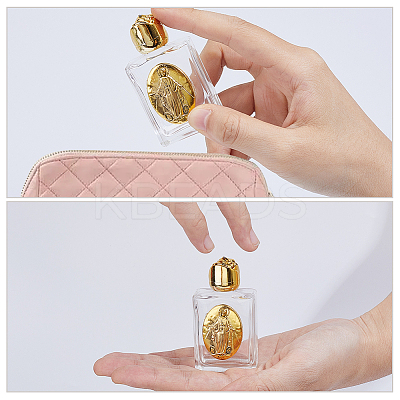 11Pcs 11 Styles Religion Rectangle Clear Glass Empty Refillable Bottles AJEW-DR0002-23-1