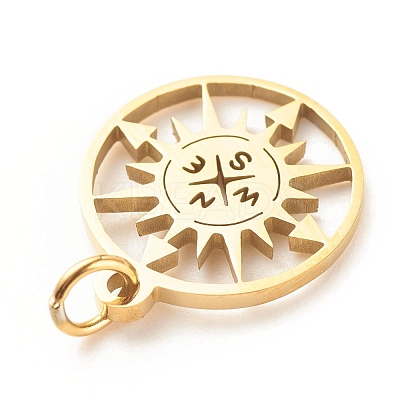 201 Stainless Steel Pendants STAS-G258-03G-1