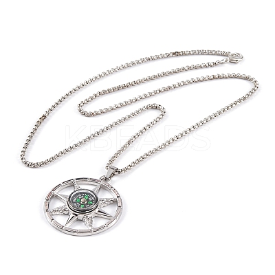 Stainless Steel Box Chain Necklaces NJEW-P304-01C-1
