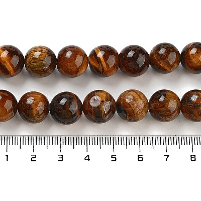Natural Tiger Eye Round Bead Strands G-R200-12mm-1