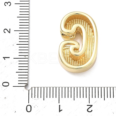 Brass Initial Beads KK-B167-27G-01G-1