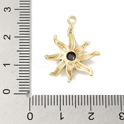 Brass Micro With Glass Pendants KK-U013-05G-1