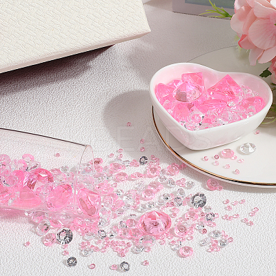 1100Pcs Acrylic Rhinestone Pointed Back Cabochons GACR-SP0001-05C-1