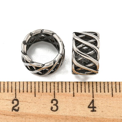 316 Surgical Stainless Steel European Beads STAS-Q326-03AS-01-1