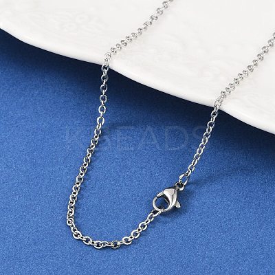 Tarnish Resistant 304 Stainless Steel Cable Chain Necklace Making LS-STAS-P045-05P-1