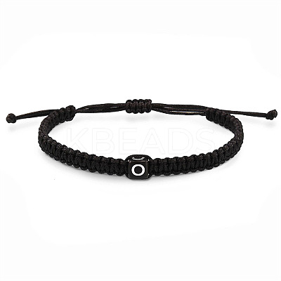Cube with Letter Pattern Resin Beads Braided Bead Bracelets FS-WGC1D79-06-1