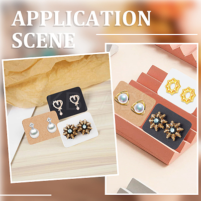 300Pcs 3 Colors Paper Jewelry Earring Display Cards CDIS-SP0001-07-1