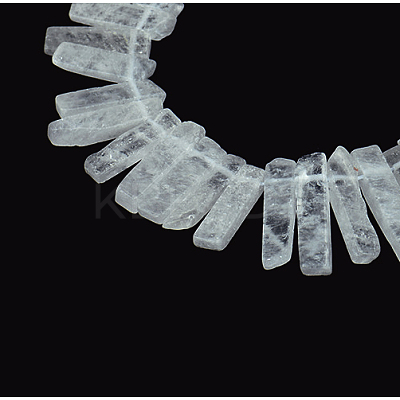 Chip Natural Quartz Crystal Graduated Beads Strands G-P064-01-1