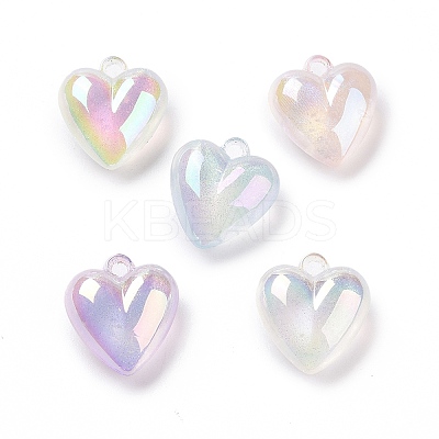 UV Plating Luminous Transparent Acrylic Beads OACR-C001-05-1