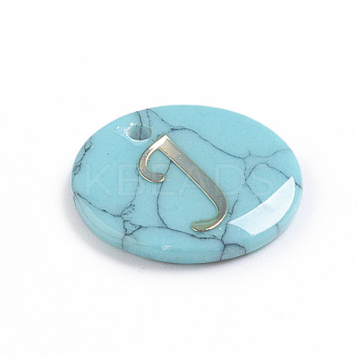 Synthetic Turquoise Charms G-L561-001J-1