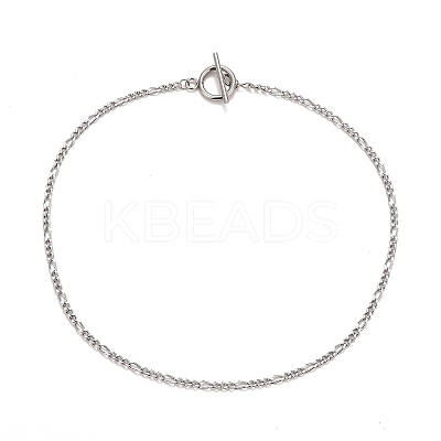 Non-Tarnish 304 Stainless Steel Chain Necklaces LS-NJEW-A002-08P-1