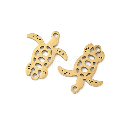 Ocean 201 Stainless Steel Laser Cut Sea Animals Connector Charms STAS-P428-03A-G-1