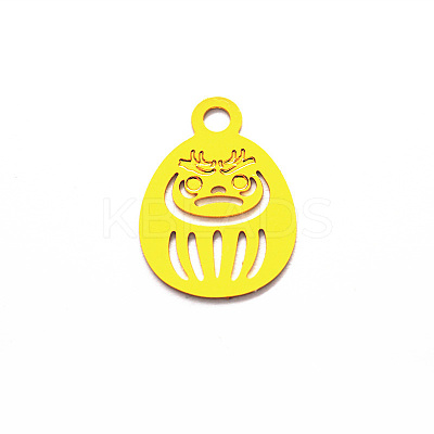 Brass Open Back Bezel Pendants KK-E771-A02-G-1