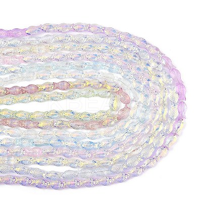 1 Strand Transparency Electroplate Glass Beads Strands GLAA-YW0004-90A-1