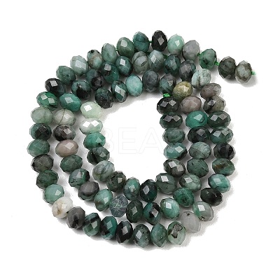 Natural Emerald Beads Strands G-B175-A23-4x6mm-1