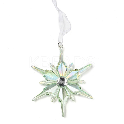 Christmas Transparent Plastic Pendant Decoration LS-HJEW-G022-01C-1