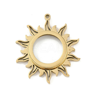 Ion Plating(IP) 304 Stainless Stee Locket Pendants STAS-S132-08G-01-1