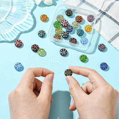 26Pcs 13 Colors Transparent Lampwork Beads LAMP-CJ0002-35-1