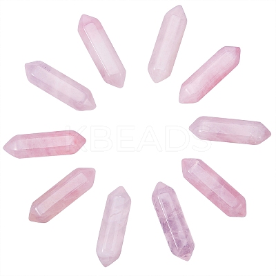 Faceted Natural Rose Quartz Healing Stones G-SZ0001-54-1