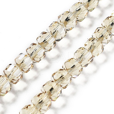 Electroplate Rondelle Glass Beads Strands EGLA-A036-09A-PL01-1