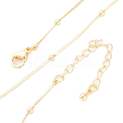 2.5MM Brass Ball Snake Chain Necklaces for Women Men KK-P302-03G-1