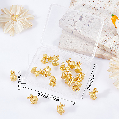 20Pcs Matte Style Alloy Rabbit Charms FIND-SC0003-87-1