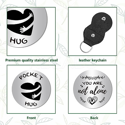 Pocket Hug Token Long Distance Relationship Keepsake Keychain Making Kit DIY-CN0002-67H-1
