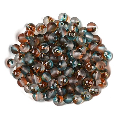 Frosted Baking Paint Glass Beads X1-DGLA-N005-8mm-10-1