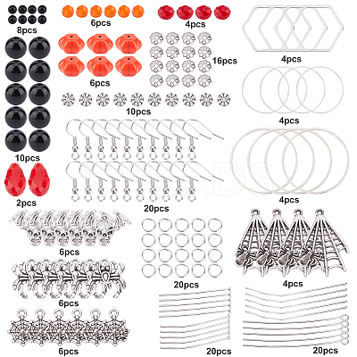 176 Pcs DIY Halloween Themed Earring Making Kits DIY-SC0014-72-1
