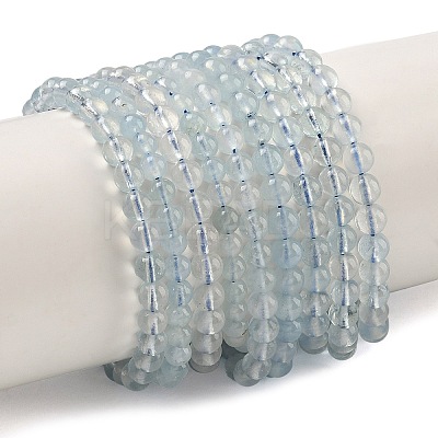 Natural Aquamarine Beads Strands G-D327-B01-5mm-01-1