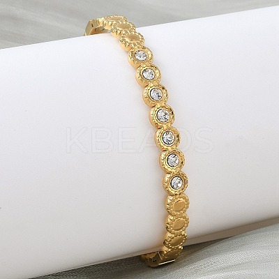 304 Stainless Steel Hinged Bangles for Women BJEW-C132-01B-G-1