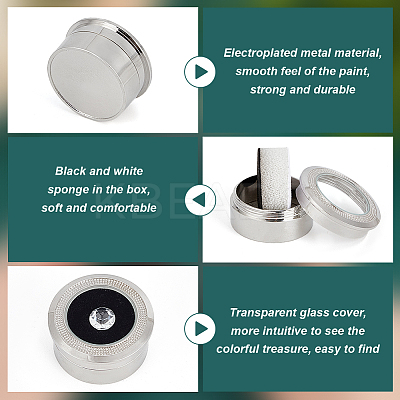 Alloy Loose Diamond Boxes CON-WH0104-11A-P-1