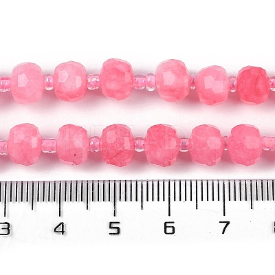 Natural Dyed White Jade Beads Strands G-H057-A22-18-1
