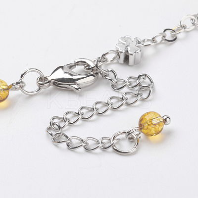 Natural Gemstone Anklets AJEW-AN00224-1