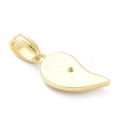 Mother's Day Brass Cubic Zirconia Hanger Pendants KK-E790-04G-1